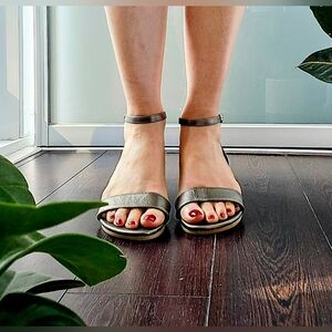 Metallic Bronze Leather Sandals size 7.5